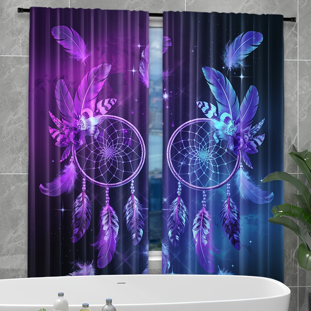 Interior Design Of Cafe - Tende viola Dreamcatcher Piuma Art Stile