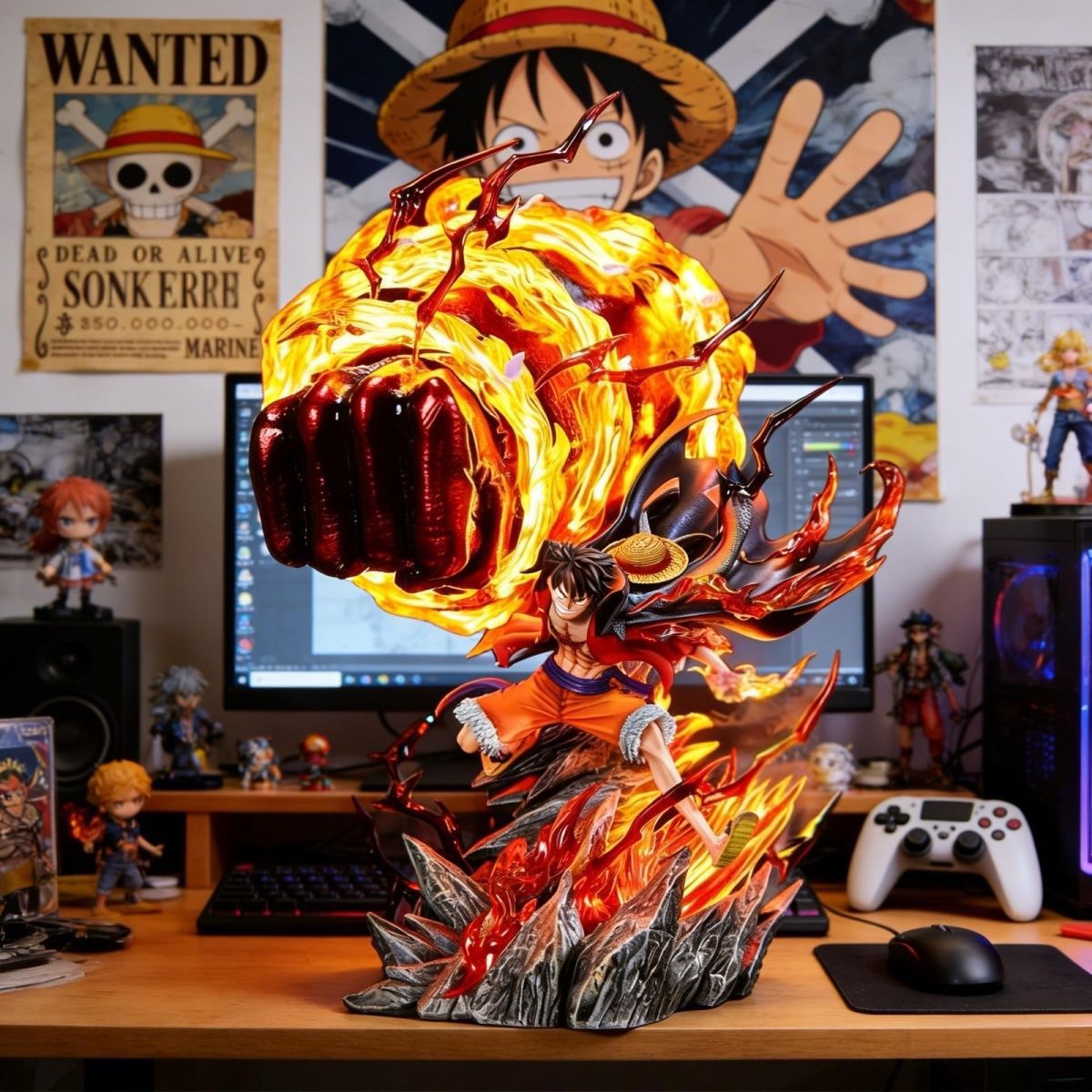 Interior Design House - Statua Luminosa LZ Karmic Fire Luffy
