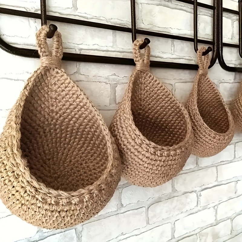 Woven Basket Set - Cestino di frutta a parete in