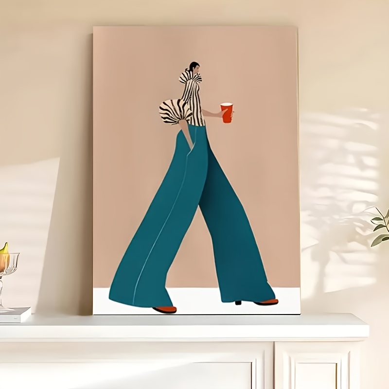 Interior Design House - Pantaloni blu alla moda Donna Poster
