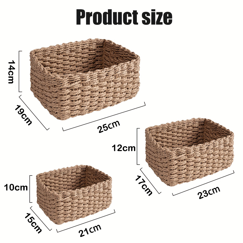Set di 3 cestini portaoggetti  - Woven Basket Set recensione e prezzo