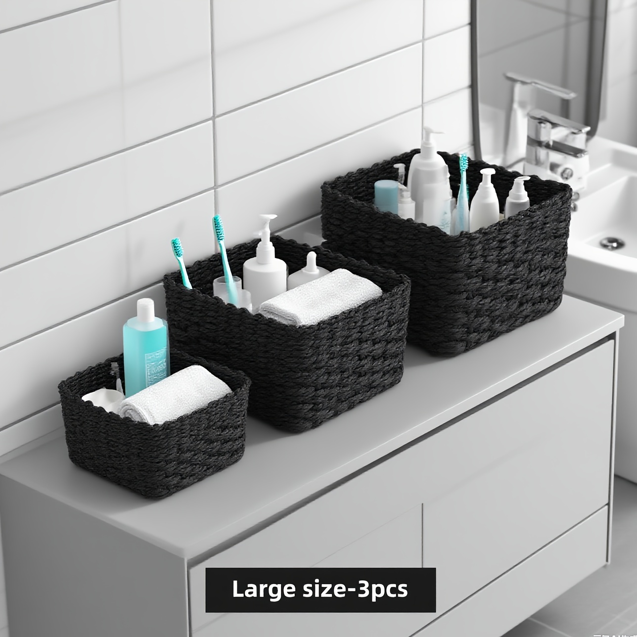 Set di 3 cestini portaoggetti  - Woven Basket Set recensione e prezzo